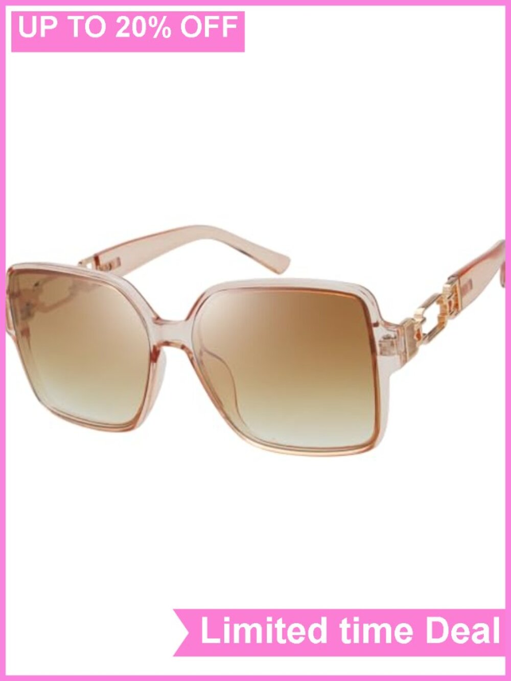 Oversized Square Butterfly Sunglasses UV400 Gradient Lens Lightweight